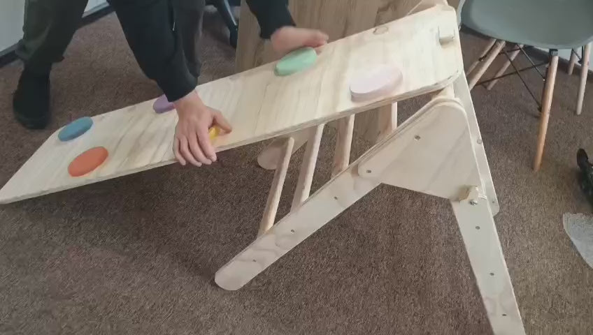 Triángulo plegable + rampa de escalada